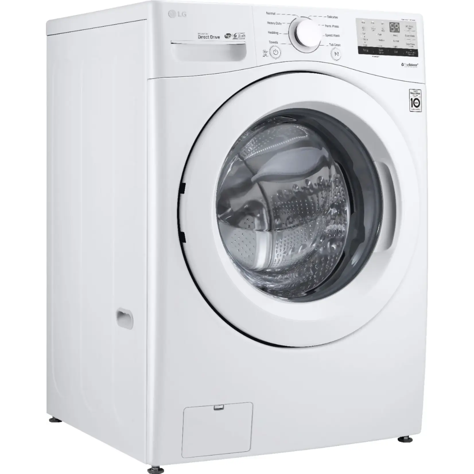 LG CK #WM3400CW - LG 4.5 Cu. Ft. LG Stackable Front Load Washer in White with Coldwash Technology