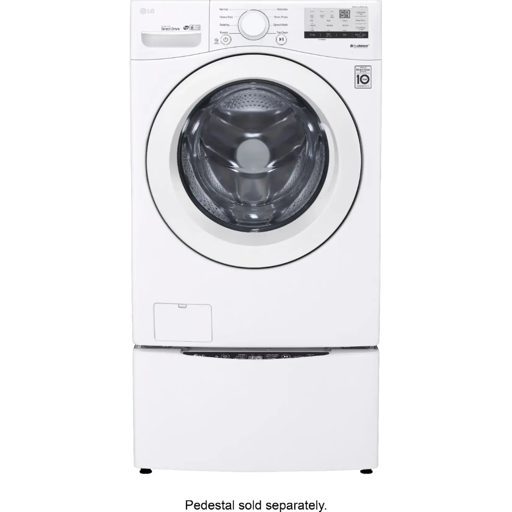LG #WM3400CW - LG 4.5 Cu. Ft. LG Stackable Front Load Washer in White with Coldwash Technology