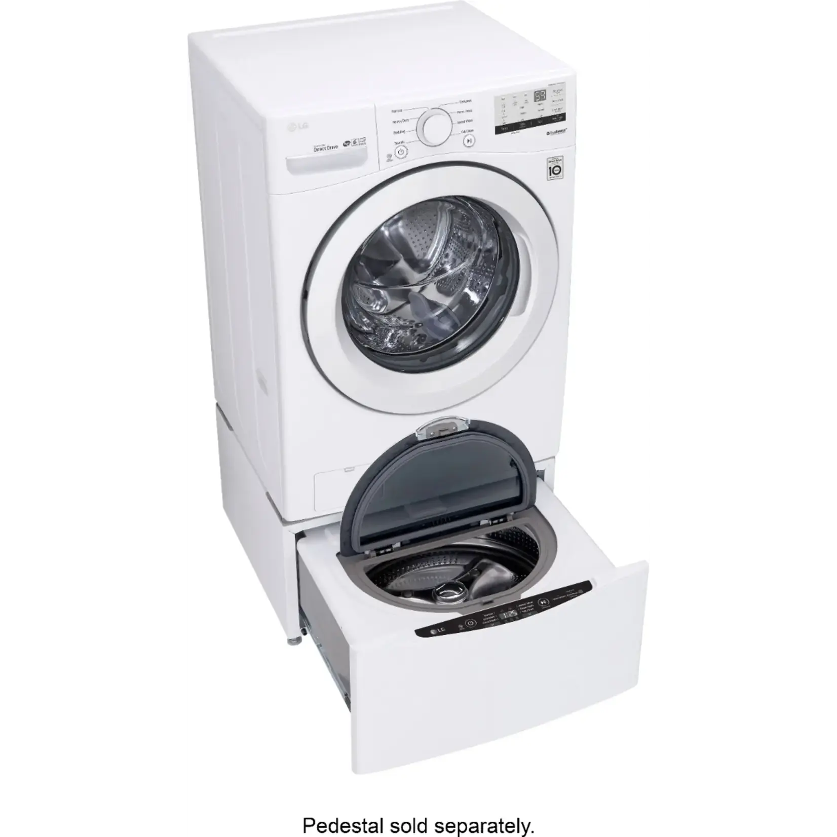 LG #WM3400CW - LG 4.5 Cu. Ft. LG Stackable Front Load Washer in White with Coldwash Technology