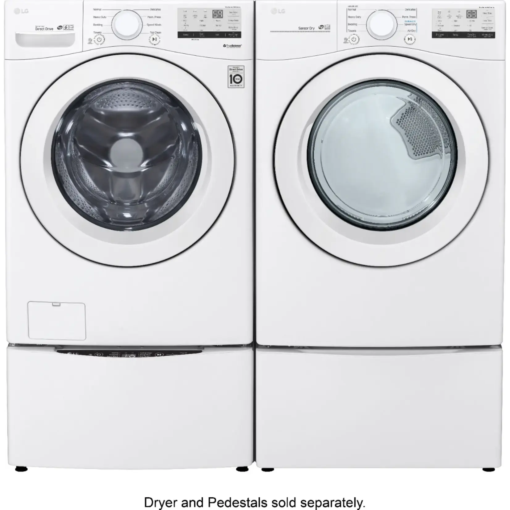LG #WM3400CW - LG 4.5 Cu. Ft. LG Stackable Front Load Washer in White with Coldwash Technology