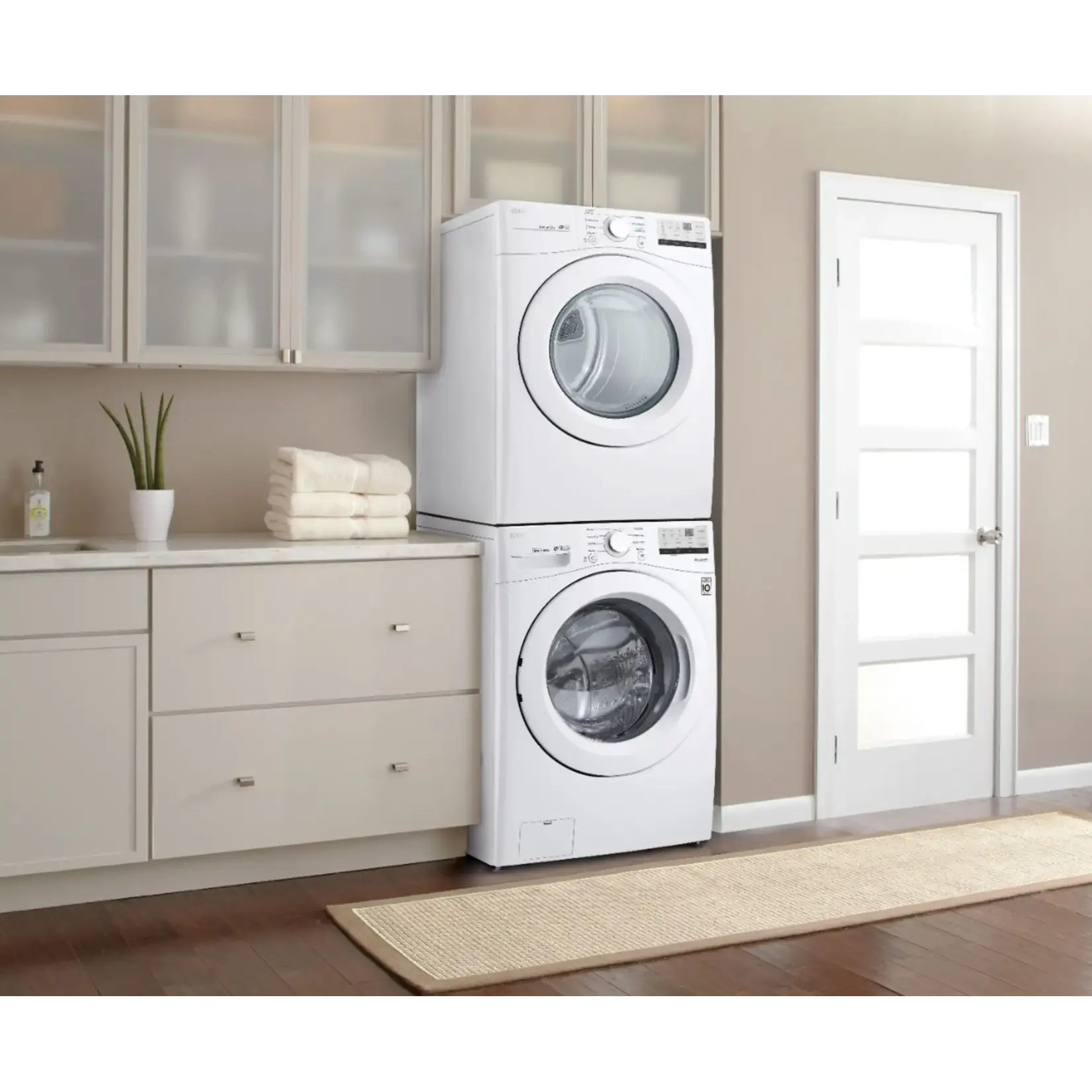 LG #WM3400CW - LG 4.5 Cu. Ft. LG Stackable Front Load Washer in White with Coldwash Technology