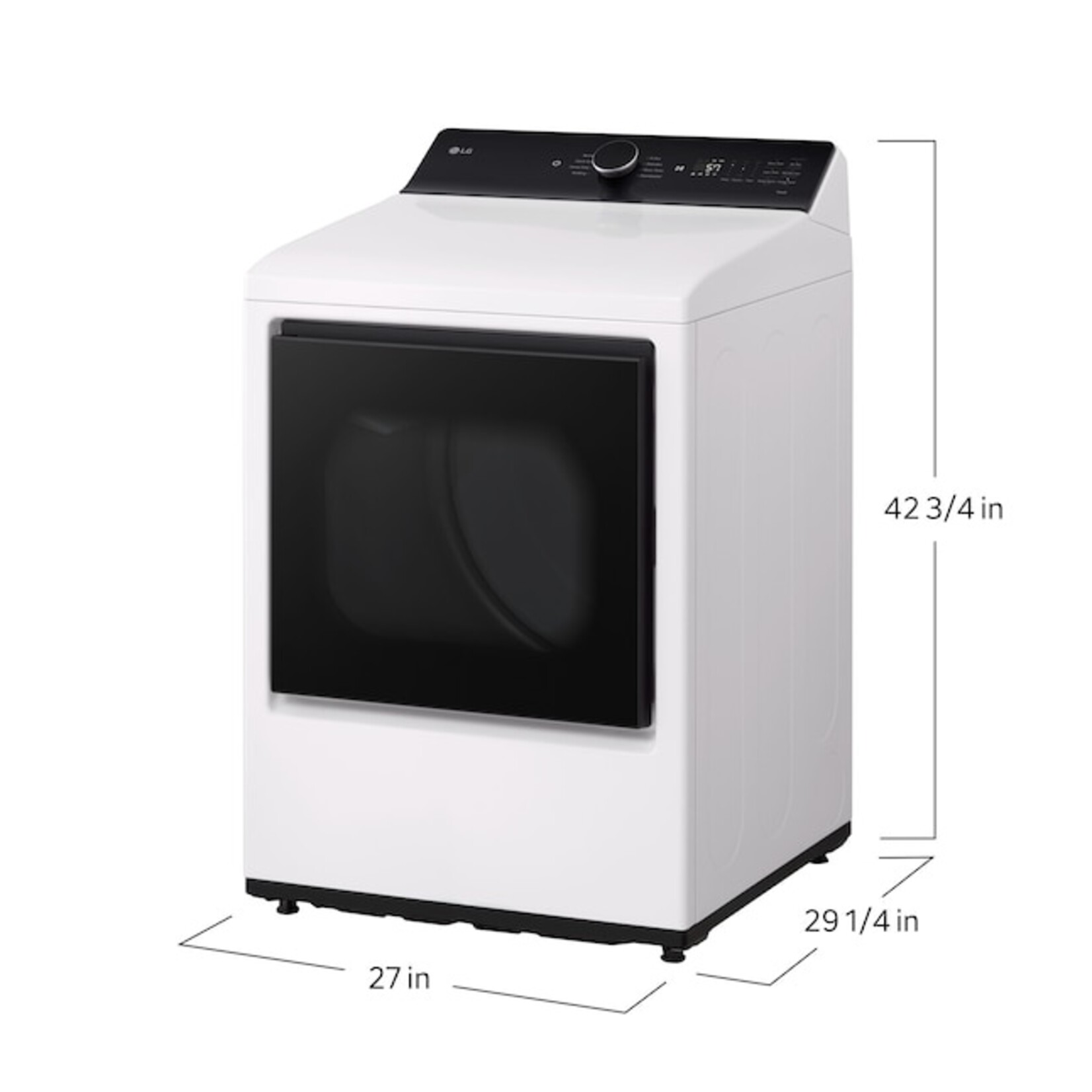LG #DLE8400WE 7.3 cu. ft. Vented SMART Electric Dryer in Alpine White with EasyLoad Door and Sensor Dry Technology
