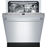 BOSCH #SHXM4AY55N 100 Series Top Control Tall Tub Dishwasher in Stainless Steel with Hybrid Stainless Steel Tub and 3rd Rack, 48dBA