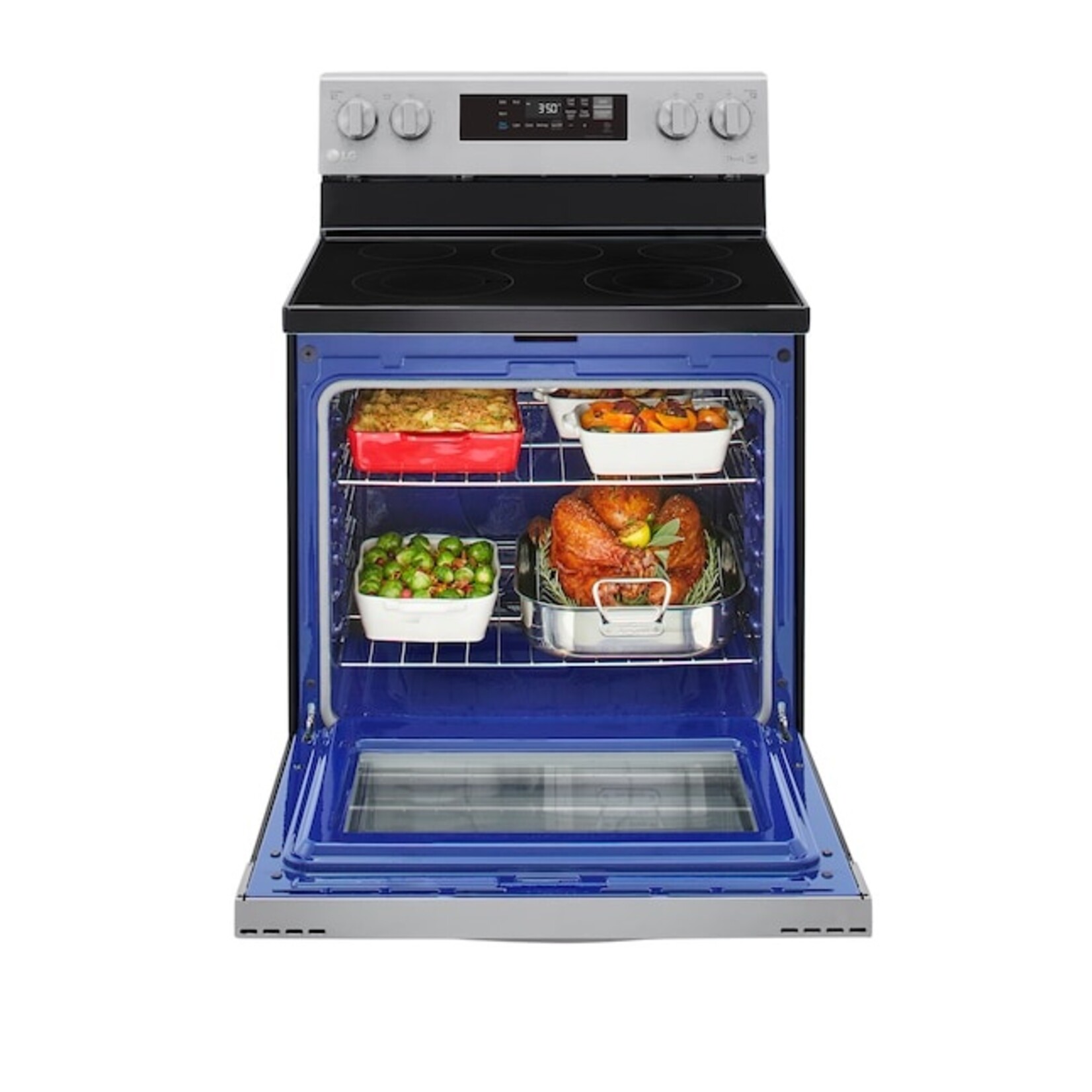 LG LREL6321S LG 6.3 cu.ft. Single Oven Electric Range with EasyClean, Wi-Fi Enabled in Stainless Steel