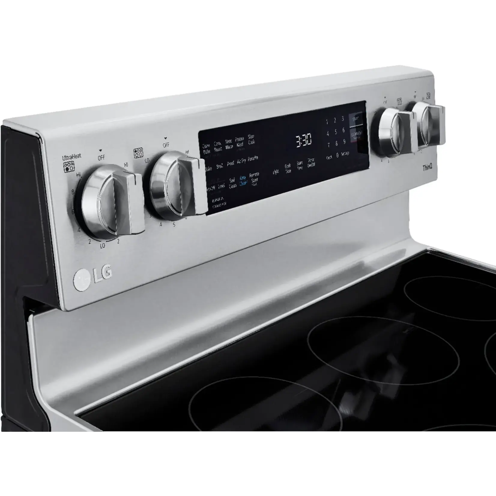 LG Electronics #LREL6325F LG Electronics  6.3 cu. ft. Smart True Convection InstaView Electric Range Single Oven with Air Fry in Printproof Stainless Steel