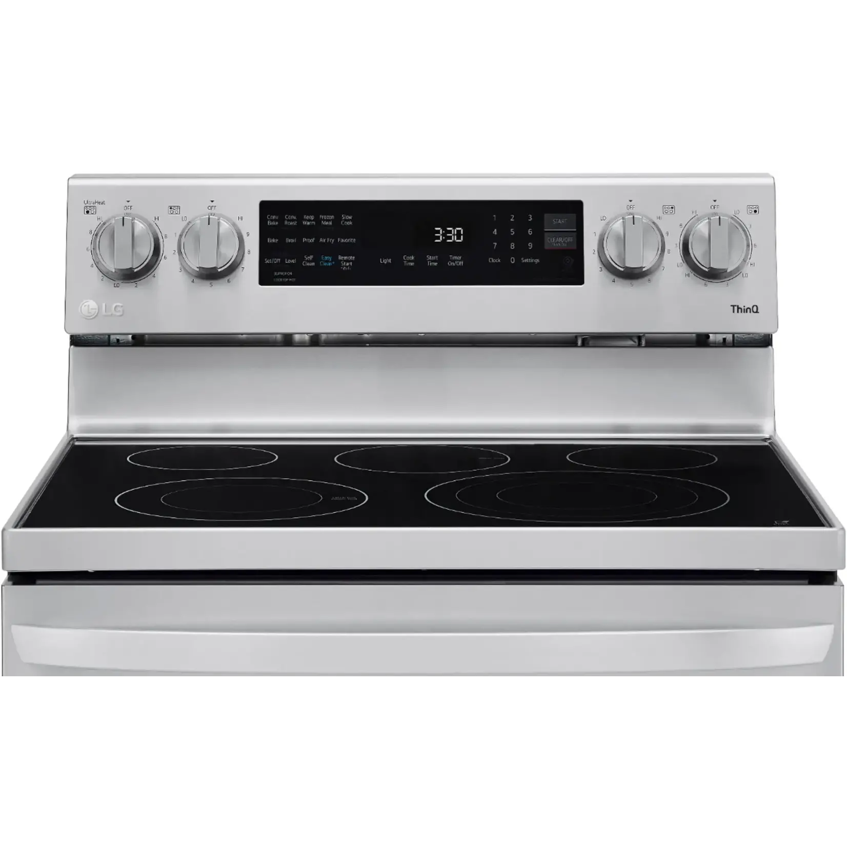 LG Electronics #LREL6325F LG Electronics  6.3 cu. ft. Smart True Convection InstaView Electric Range Single Oven with Air Fry in Printproof Stainless Steel