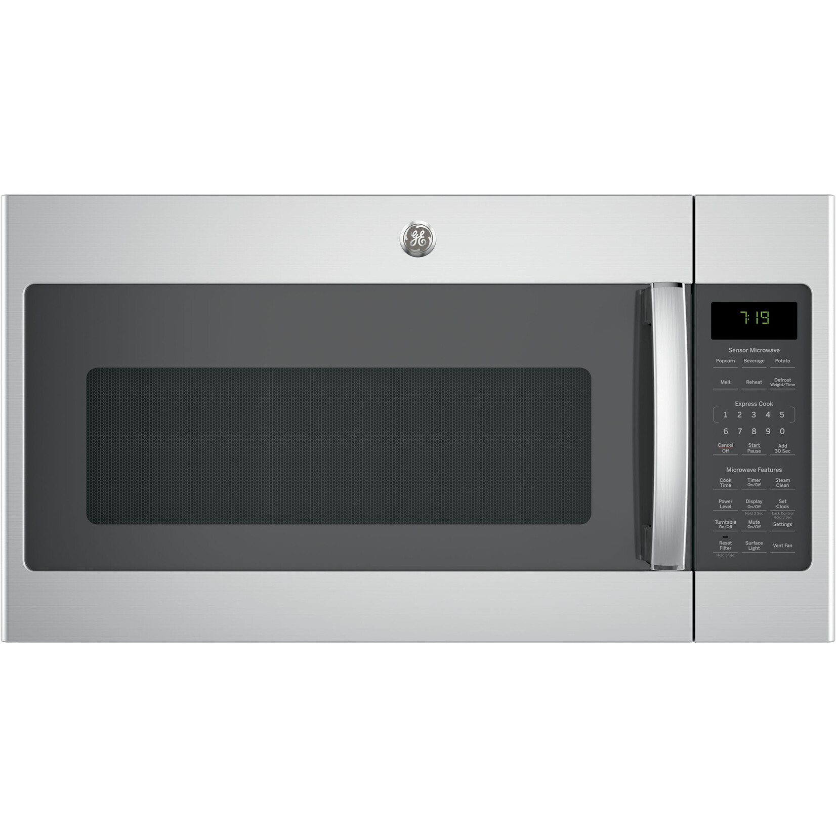 GE JNM7196SKSS GE® 1.9 Cu. Ft. Over-the-Range Sensor Microwave Oven with Recirculating Venting