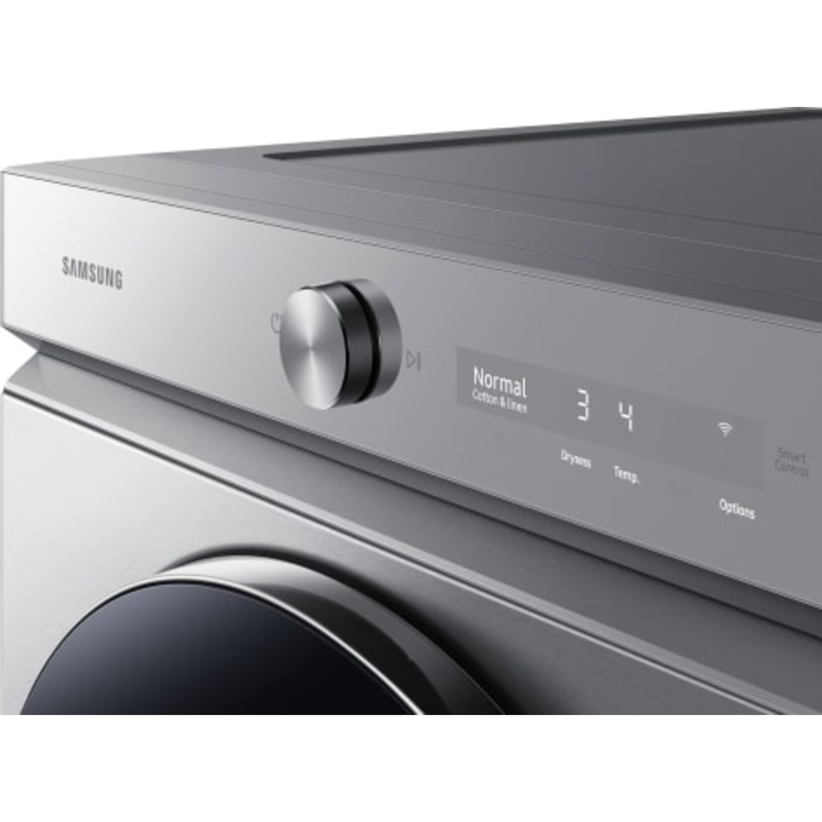 SAMSUNG DVG53BB8900T Samsung Bespoke 7.6 cu. ft. Ultra-Capacity Vented Gas Dryer in Silver Steel with AI Optimal Dry and Super Speed Dry