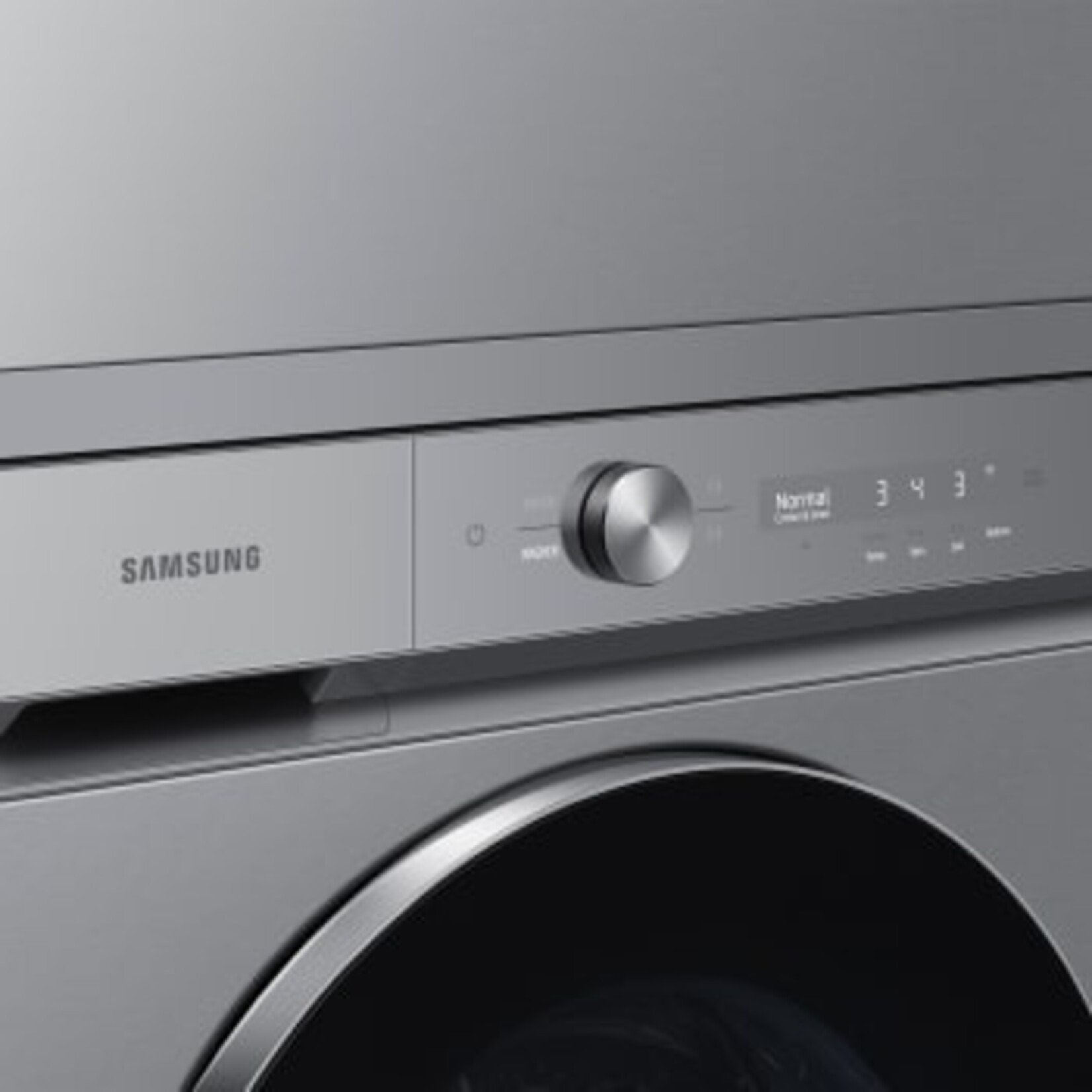 SAMSUNG DVG53BB8900T Samsung Bespoke 7.6 cu. ft. Ultra-Capacity Vented Gas Dryer in Silver Steel with AI Optimal Dry and Super Speed Dry
