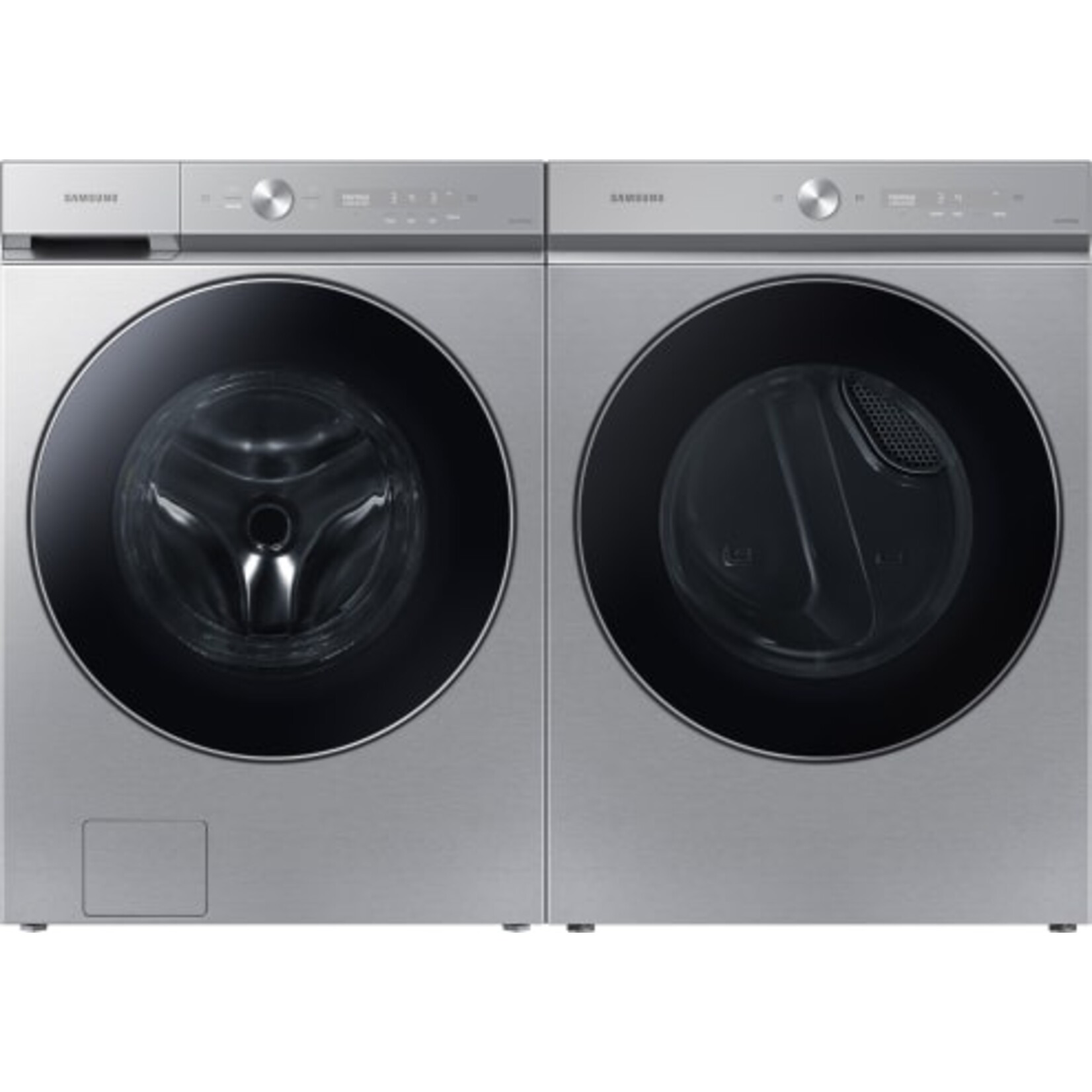 SAMSUNG DVG53BB8900T Samsung Bespoke 7.6 cu. ft. Ultra-Capacity Vented Gas Dryer in Silver Steel with AI Optimal Dry and Super Speed Dry