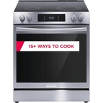 Frigidaire #*GCFE3060BF Gallery 30 in. 6.2 cu.ft. 5 Element Slide-In Electric Range w/ Total Convection & Air Fry in SmudgeProof Stainless Steel