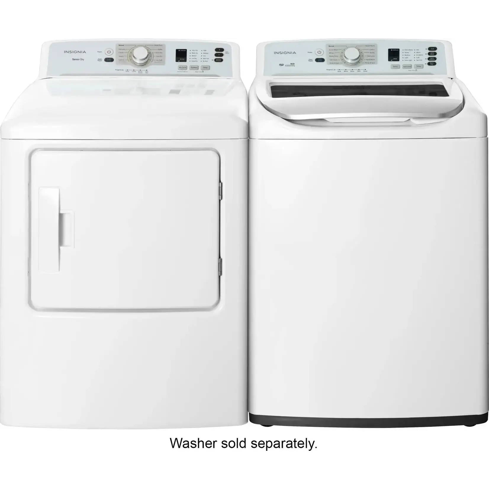 NS-FDRG67WH8A  Insignia™ - 6.7 Cu. Ft. Gas Dryer with Sensor Dry and My Cycle Memory - White
