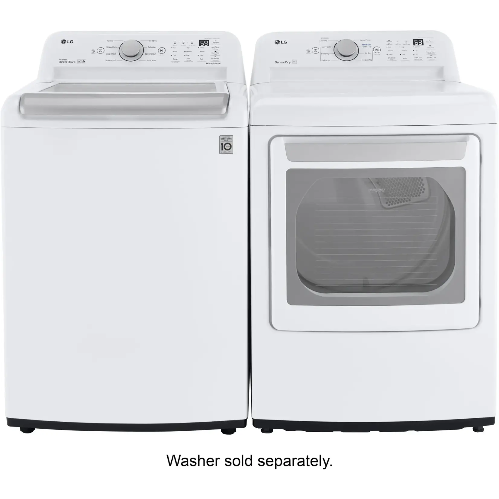 LG Electronics #DLG7151W LG 7.3 cu. ft. Ultra Large Capacity Gas Dryer with Sensor Dry Technology
