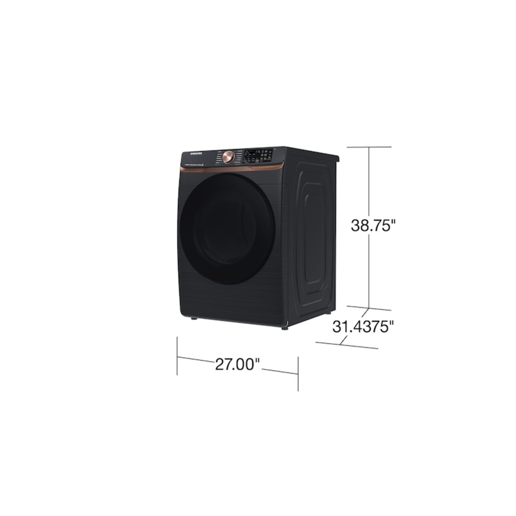 SAMSUNG #DVG50BG8300V Samsung 7.5 cu. ft. Smart Gas Dryer with Steam Sanitize+ and Sensor Dry in Brushed Black