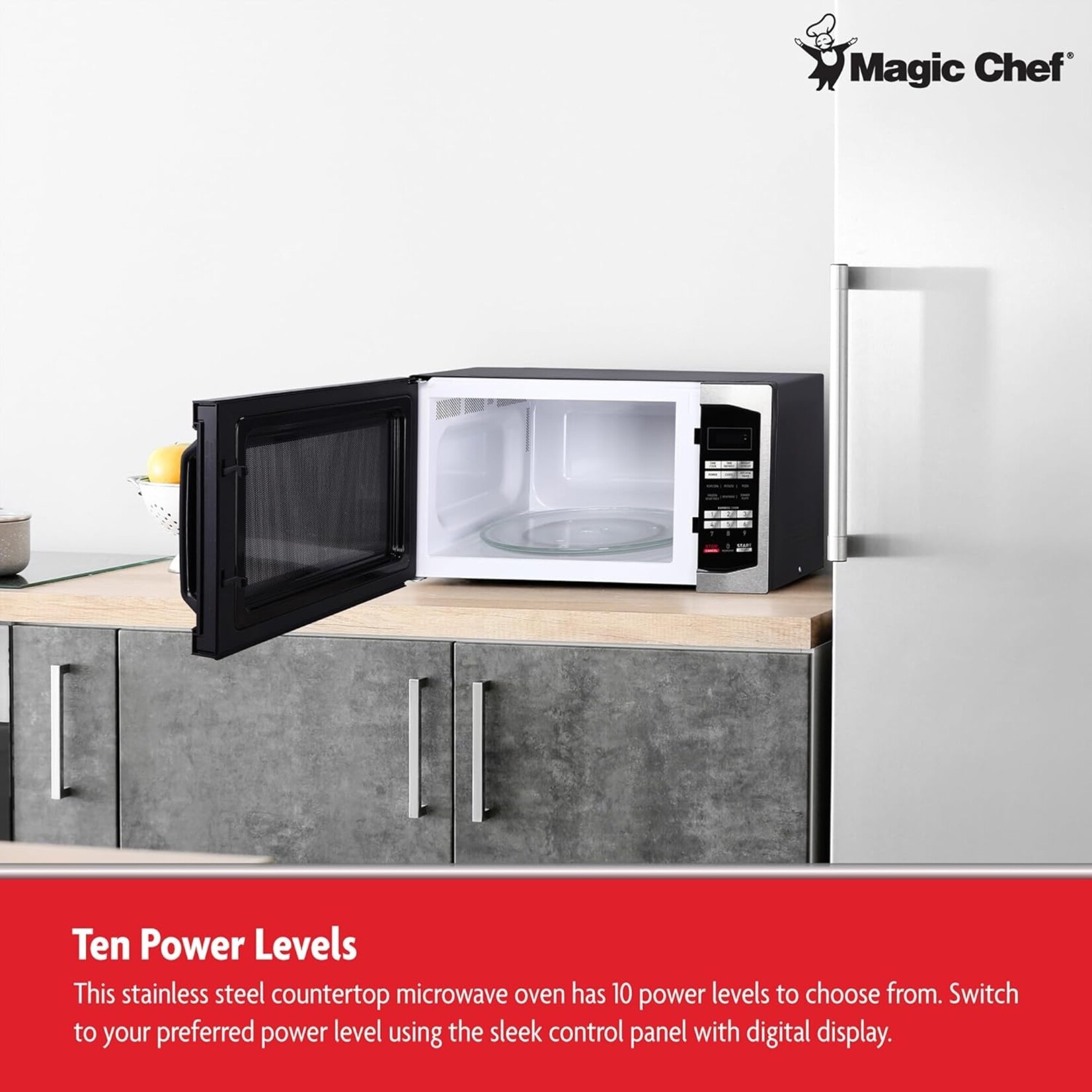 #MCM1611ST Magic Chef 1.6-Cu. Feet Large (Greater than 1.5-cu ft) 1100 -Watt Countertop Microwave ( Stainless Steel )