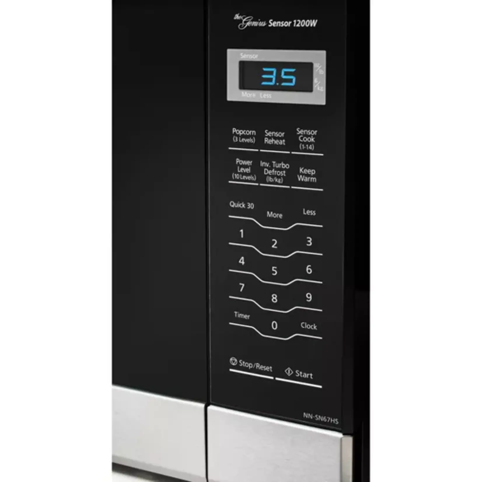 #NN-SN67HS Panasonic 1.2 Inverter Microwave - Stainless Steel NN-SN67HS: Countertop, 1200W, 12 Programs, Digital Display