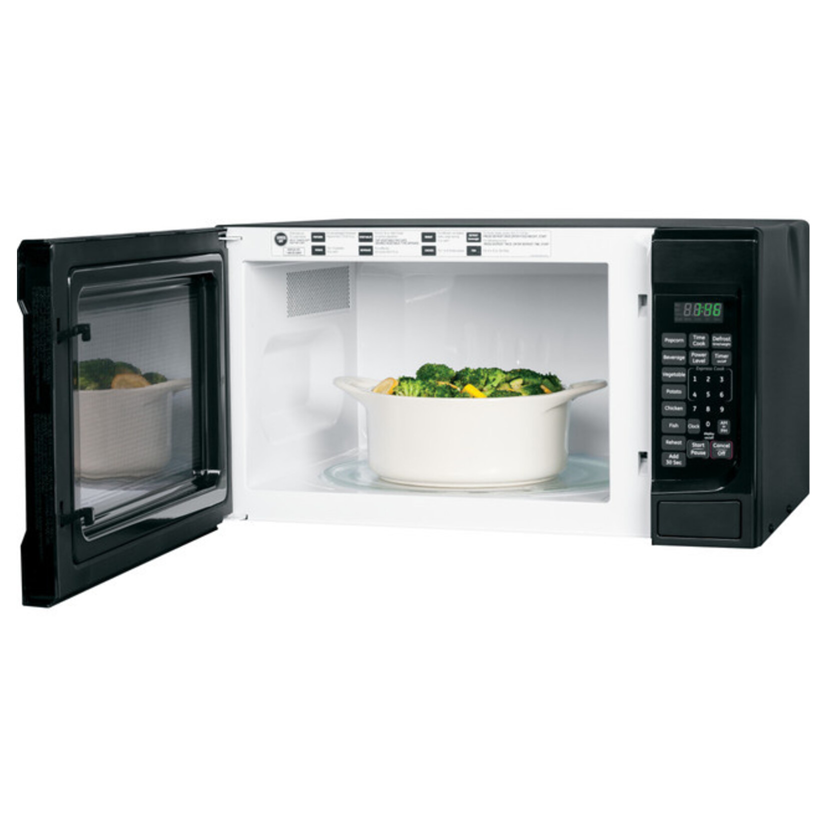 GE #JES1460DSBB GE®  1100 Watts  1.4 Cu. Ft. Countertop Microwave Oven