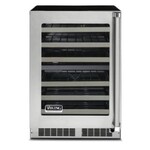 Viking *VWUI5240GLSS  24 Inch Undercounter Wine Cellar with 40 Bottle Capacity, Dynamic Cooling Technology for Industry's Best Temperature Stability, UV-Resistant Glass Door, Heavy-Gauge Wine Racks and Star-K Certified Sabbath Mode