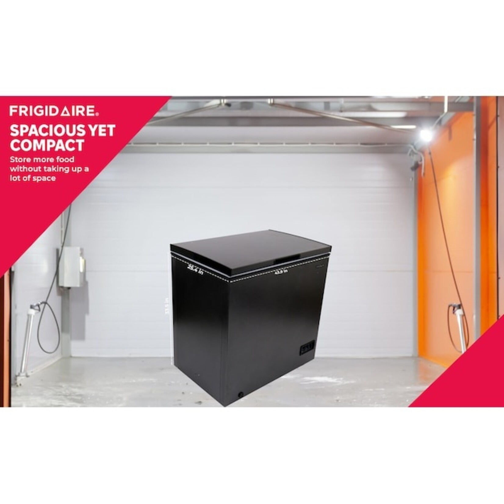 Frigidaire #EFRF7013 Frigidaire 7 Cu. Ft. Chest Freezer, Granite Design Deep Freezer With Adjustable Thermostat, Easy Defrost Drain And Removable Wire Basket