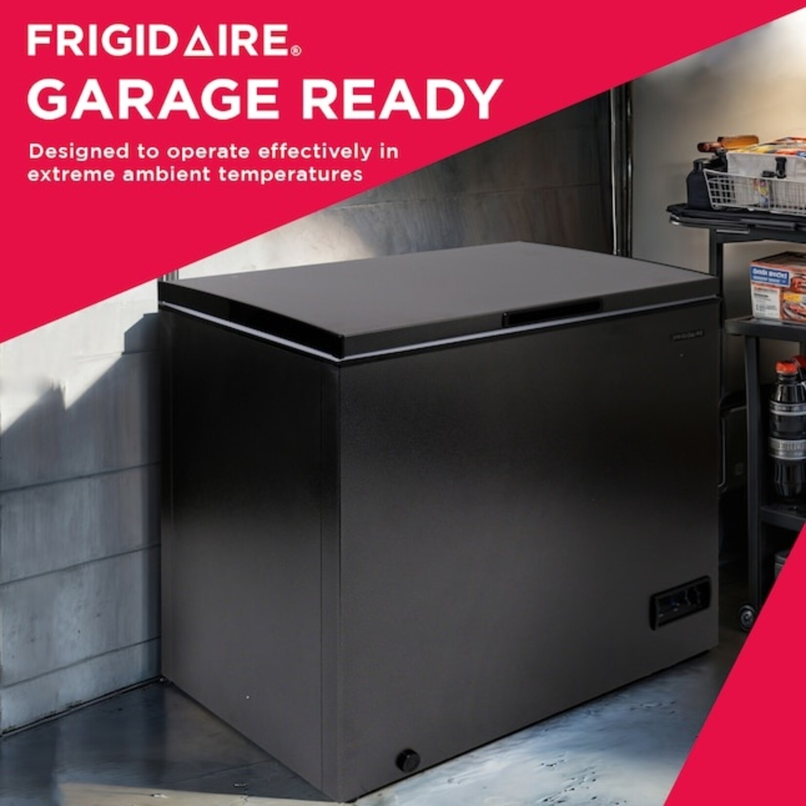 Frigidaire #EFRF7013 Frigidaire 7 Cu. Ft. Chest Freezer, Granite Design Deep Freezer With Adjustable Thermostat, Easy Defrost Drain And Removable Wire Basket