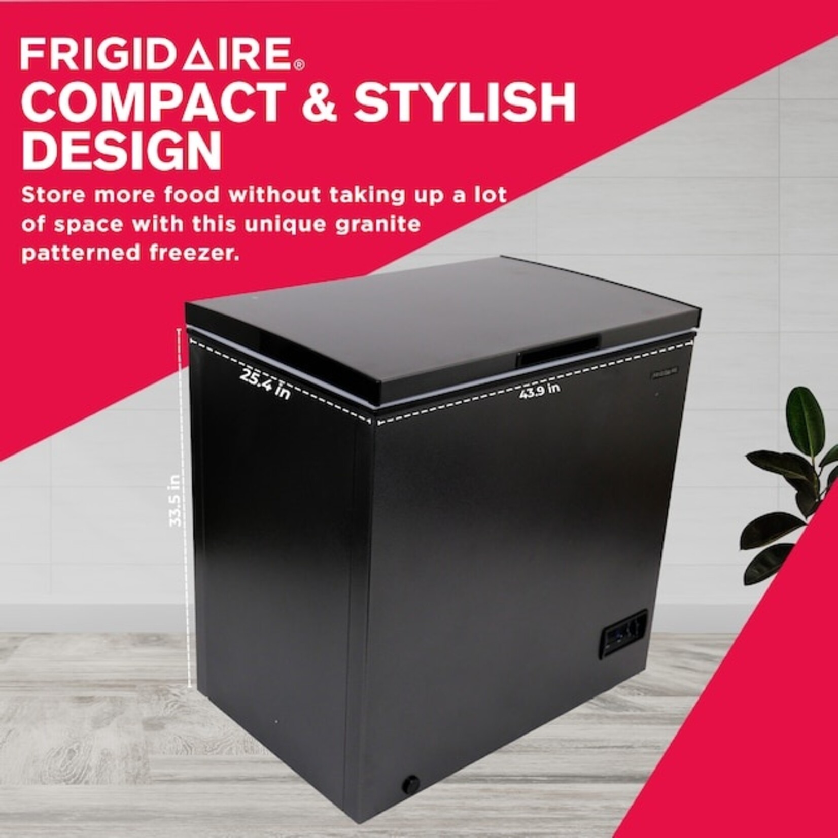 Frigidaire #EFRF7013 Frigidaire 7 Cu. Ft. Chest Freezer, Granite Design Deep Freezer With Adjustable Thermostat, Easy Defrost Drain And Removable Wire Basket