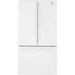 GE #GNE27JGMWW - GE 27 cu. ft. French Door Refrigerator in White with Internal Dispenser, ENERGY STAR