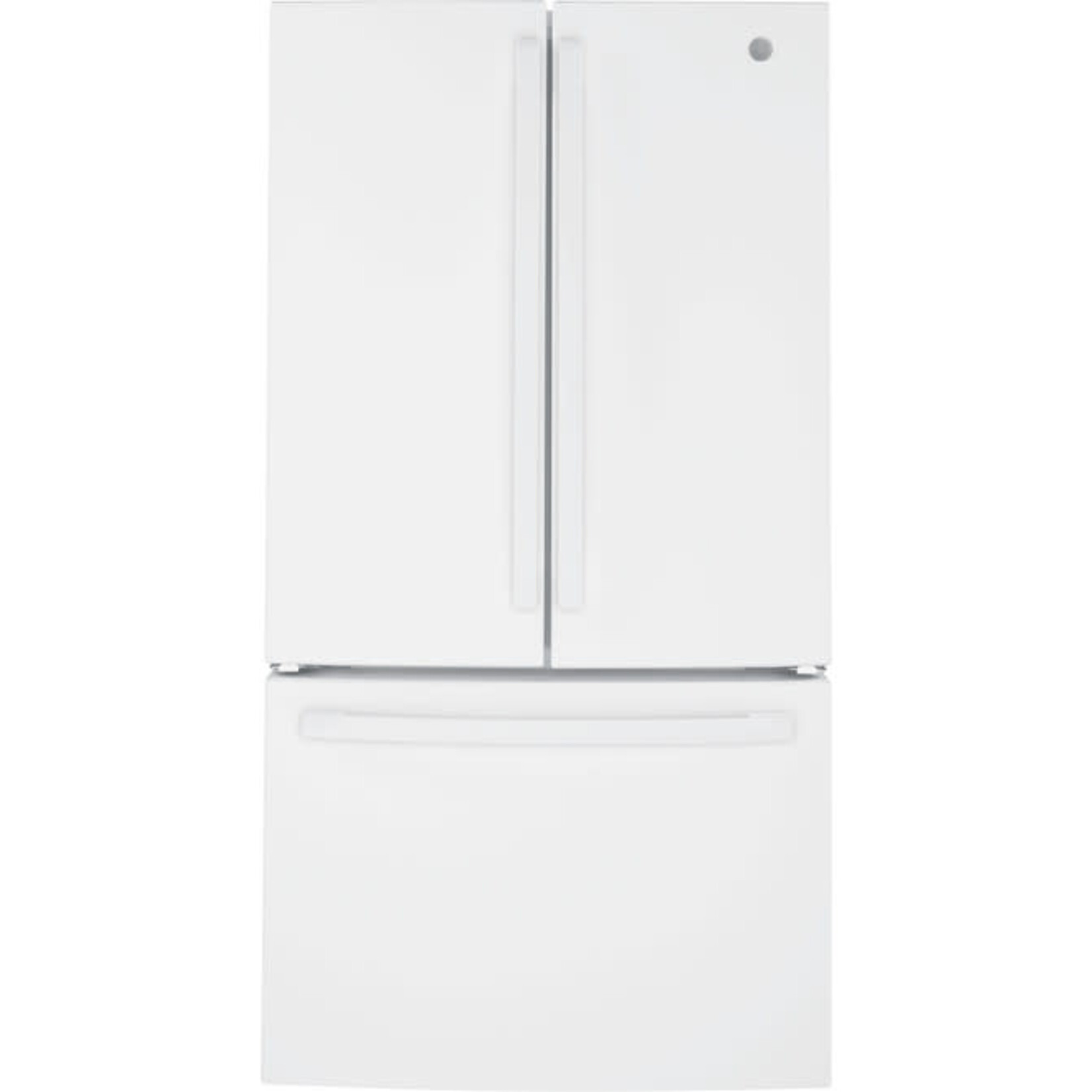 GE #GNE27JGMWW - GE 27 cu. ft. French Door Refrigerator in White with Internal Dispenser, ENERGY STAR