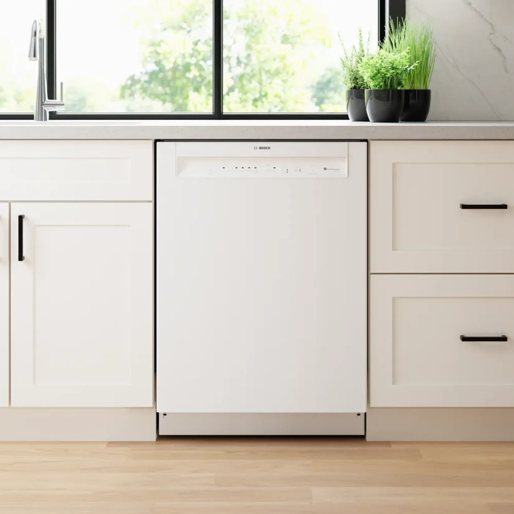 BOSCH #SHE3AEM2N Bosch 100 Series Dishwasher 24'' White 50 dB(A) re 1pW