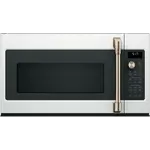 GE CAFFE CVM517P4RW2 30 Inch Over-the-Range Convection Microwave Oven with 1.7 cu. ft. Capacity, Sensor Cooking, Steam Cook, Fast Cook, My Cycle, Steam Clean, Chef Connect, 300 CFM, LED Cooktop Lighting, Removable Oven Rack, 950 Cooking Watts, 3-Speed 300 CFM Exha