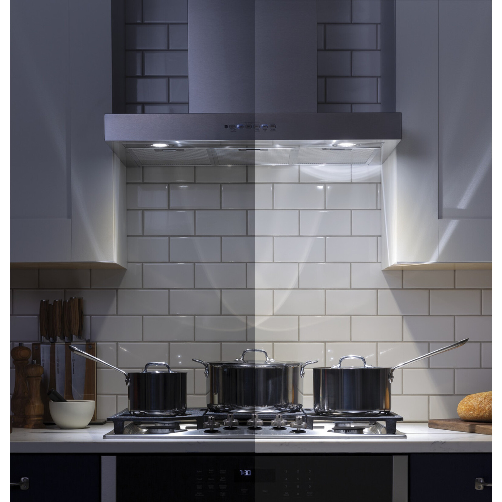 GE GE RANGE HOOD UVW83615L2SS 36” Designer Wall Mount Hood w/ Dimmable LED Lighting