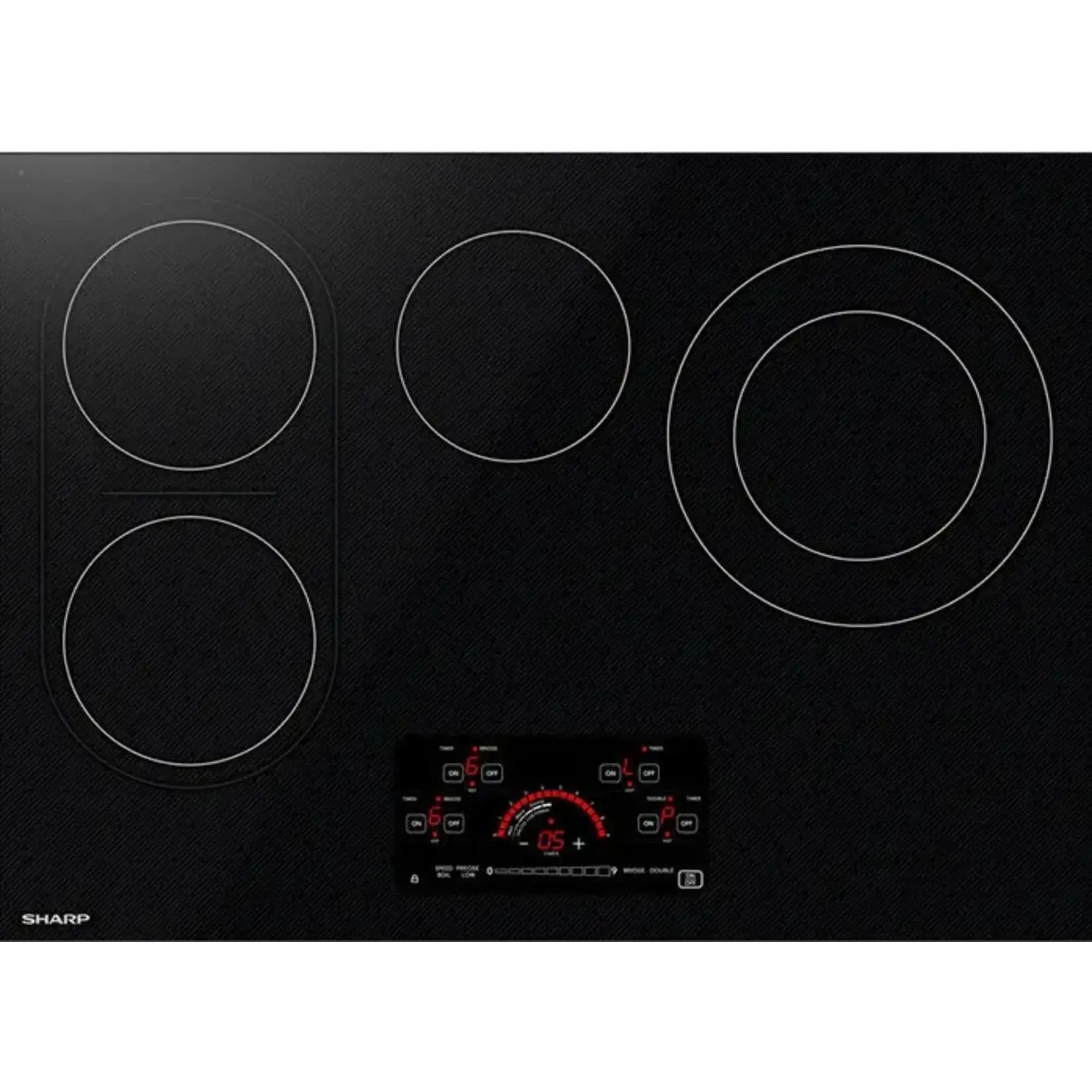 *SCR3042FB 30 in. 4-Elements Smooth-Top Electric Cooking in Black with Stainless Steel Side Trims
