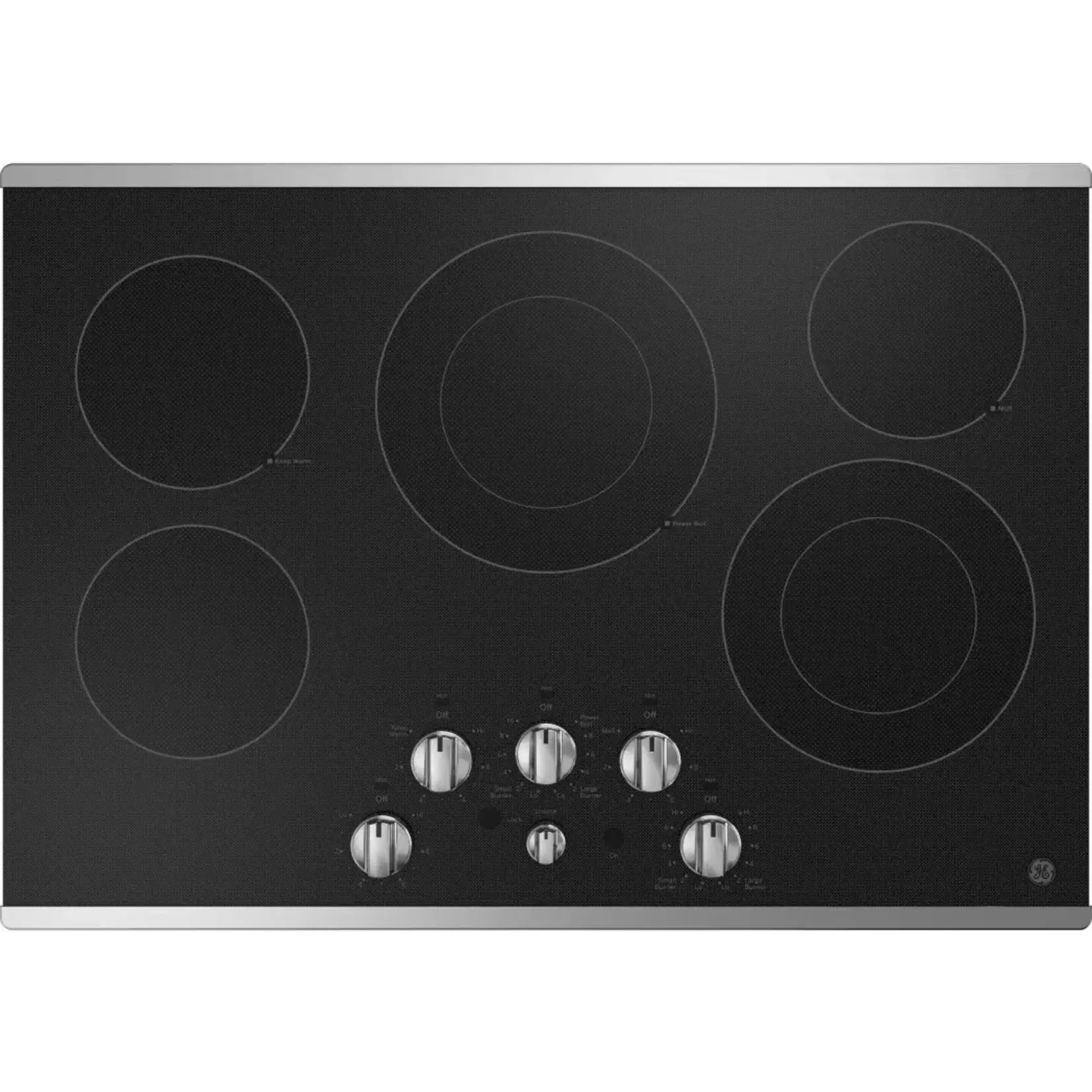 GE *JEP5030STSS 30 in. 5 Burner Element Radiant Electric Cooktop in Stainless Steel