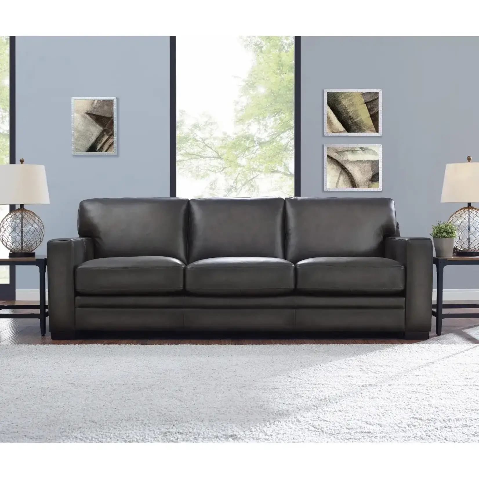 #1351191 - Luca 2-piece Top Grain Leather Set - Sofa & Chair
