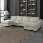#1435202 Davenport 3-Piece Fabric Sectional with 2 Storage Chaise