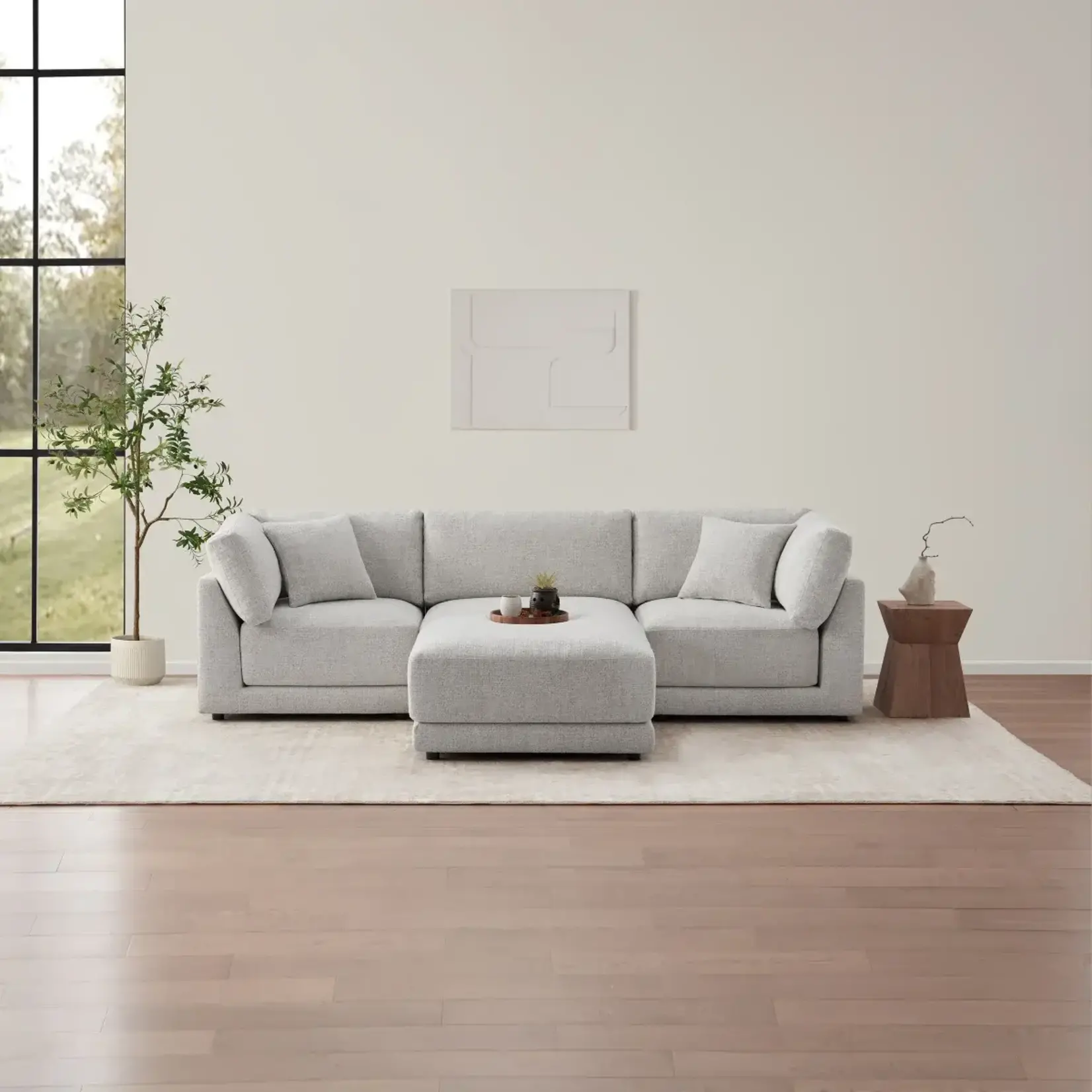 #1812589 Dayna 4-piece Fabric Modular Sectional