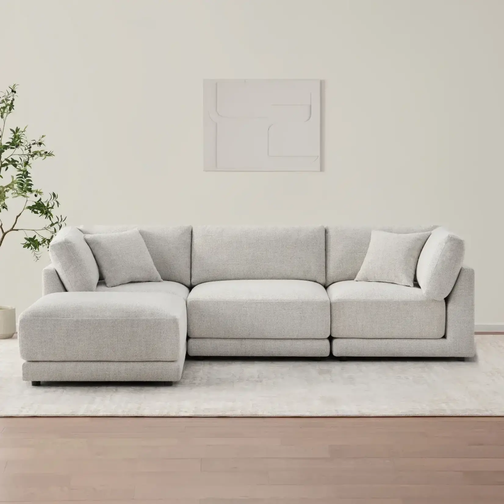 #1812589 Dayna 4-piece Fabric Modular Sectional