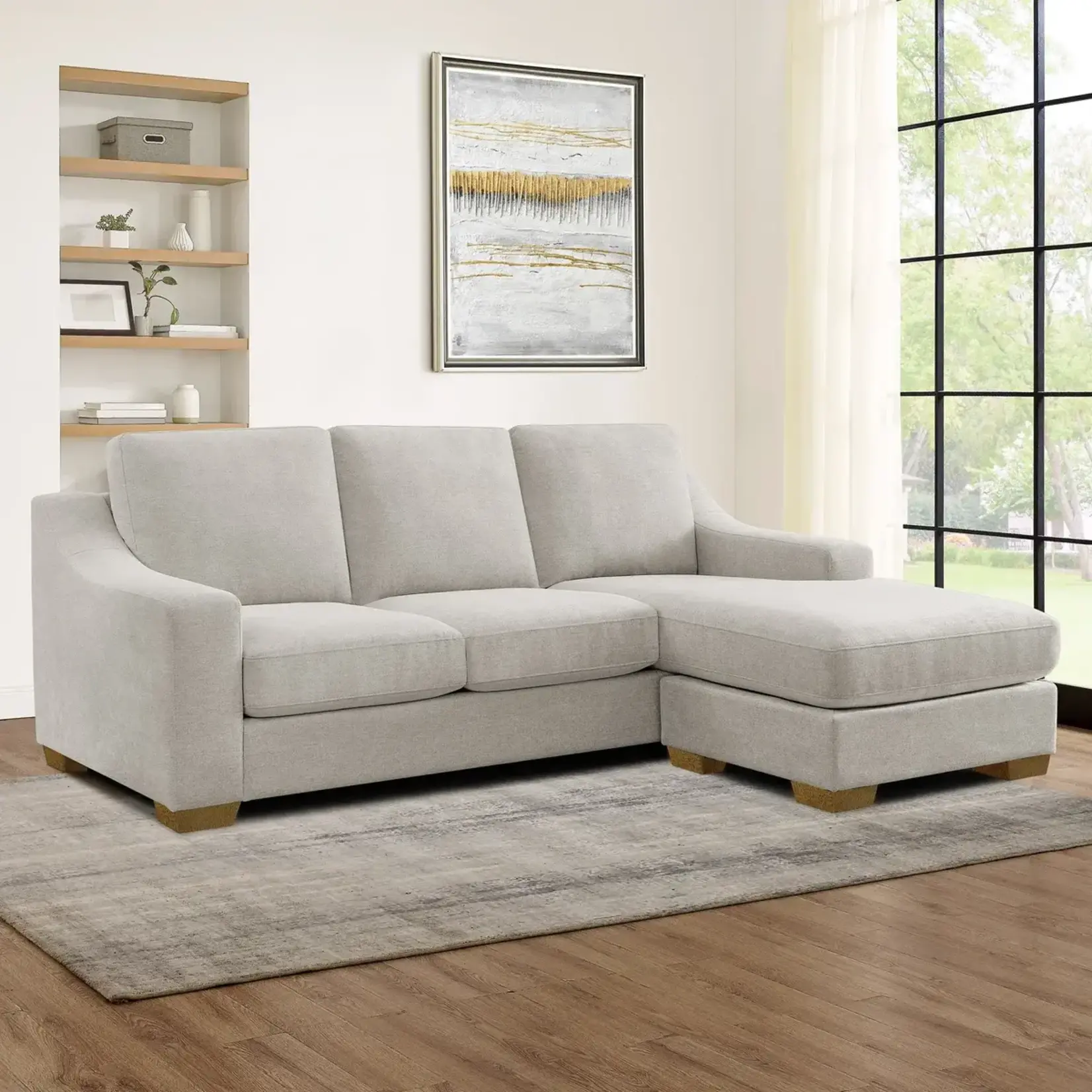 #1756C-8562-30/17 item 1695559 Thomasville Dillard 2-piece Fabric Sofa with Reversible Chaise
