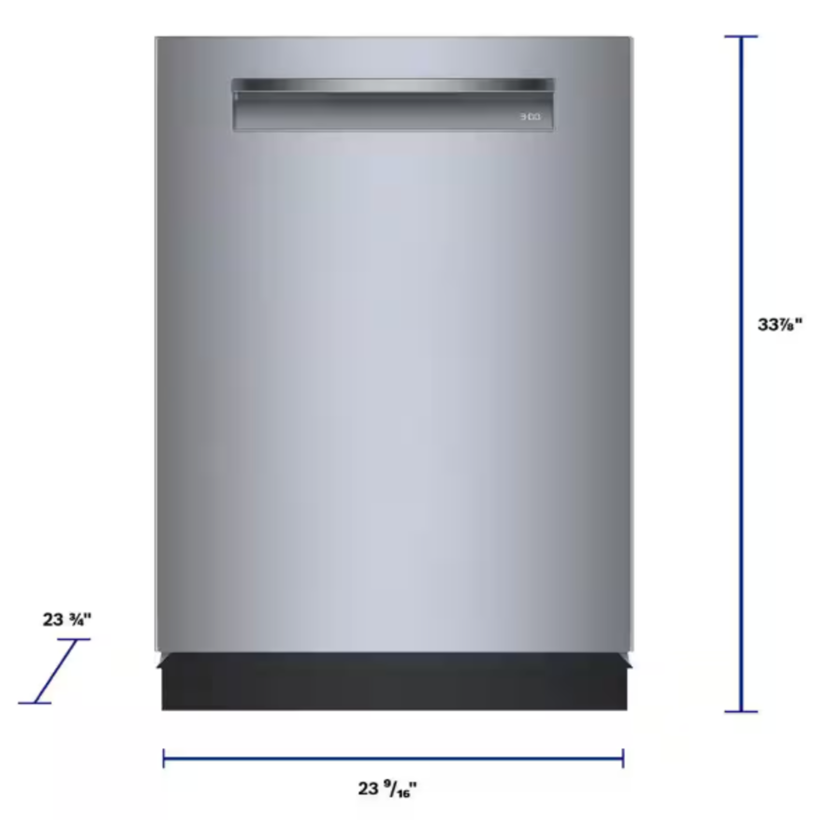 BOSCH #SHP9PCM5N - Bosch Benchmark Series 24 in. Stainless Steel Top Control Tall Tub Pocket Handle Dishwasher with Stainless Steel Tub, 38 dBA
