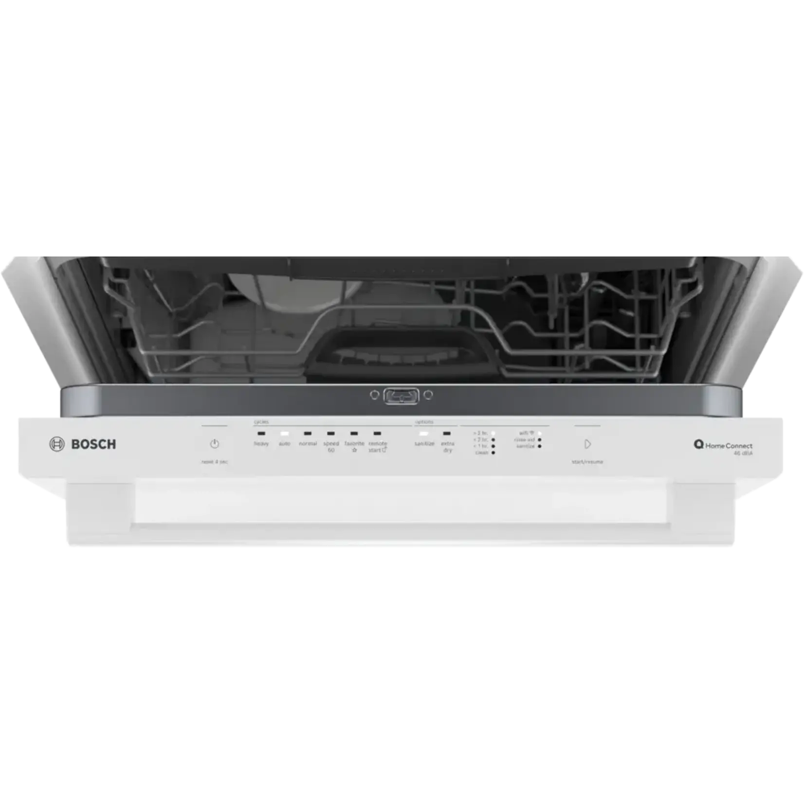 BOSCH #SHX5AEM2N - Bosch 100 Series Premium 24 in. White Top Control Tall Tub Dishwasher with Hybrid Stainless Steel Tub, 46 dBA