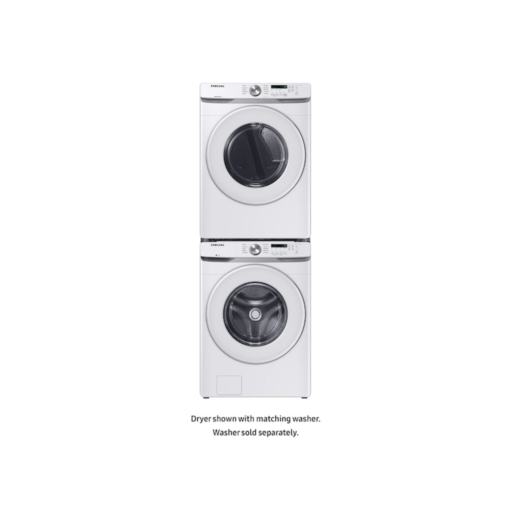 SAMSUNG #DVE45T600W - Samsung 7.5 cu. ft. Stackable Vented Electric Dryer with Sensor Dry in White