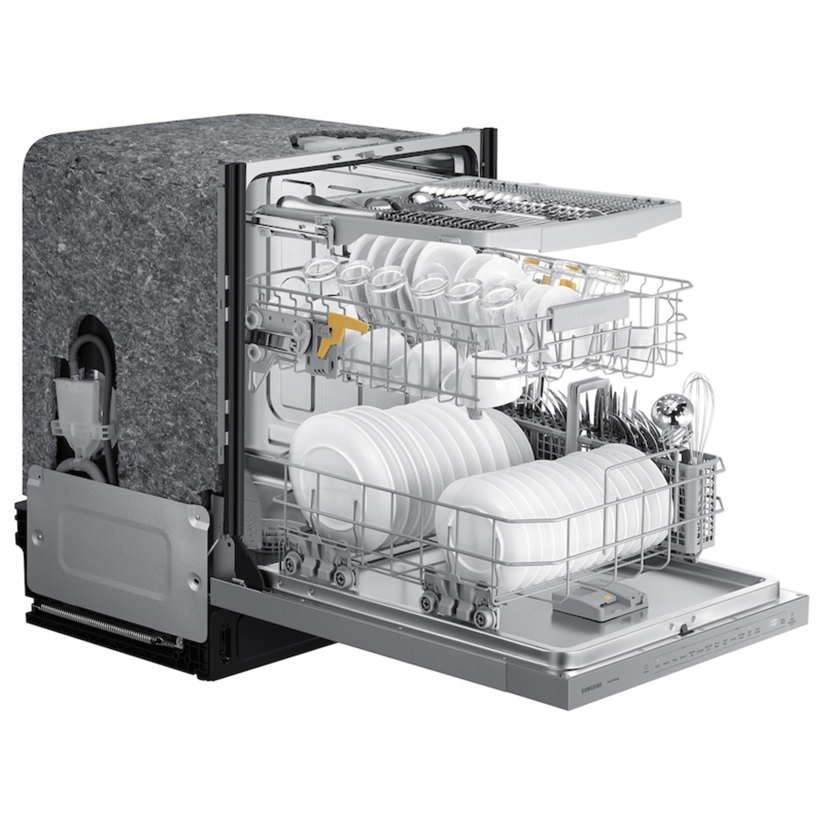SAMSUNG #DW80CG5450SR - Samsung Smart 46 dBA Dishwasher with StormWash and AutoRelease Door in Stainless Steel