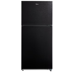 Midea #MRT21D3BBB - Midea Fingerprint Resistant 20.5-cu ft Top-Freezer Refrigerator ( Black ) Garage Ready ENERGY STAR Certified
