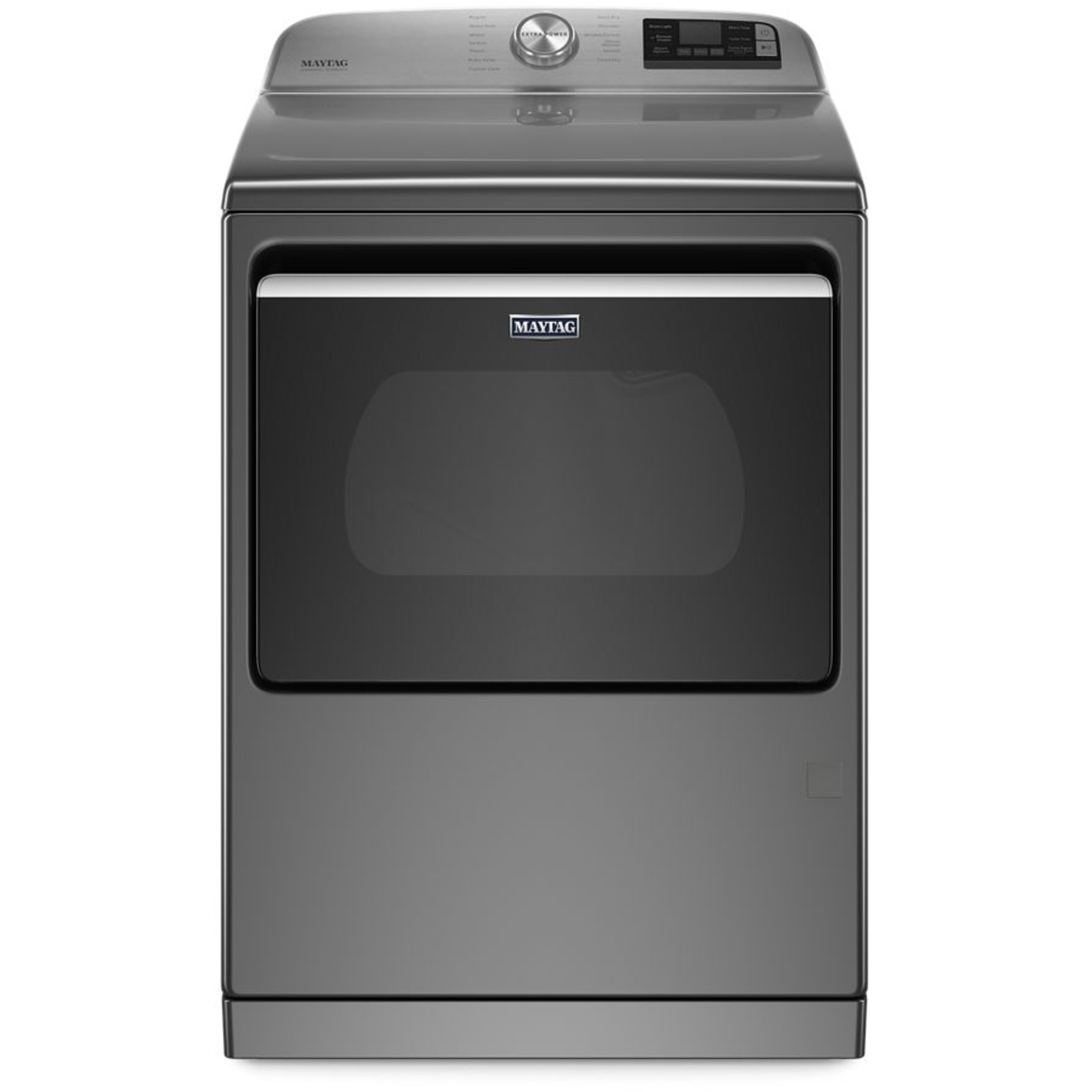 Maytag #MED7230HC  7.4 cu. ft. 240-Volt Smart Capable Metallic Slate Electric Vented Dryer with Hamper Door and Steam, ENERGY STAR