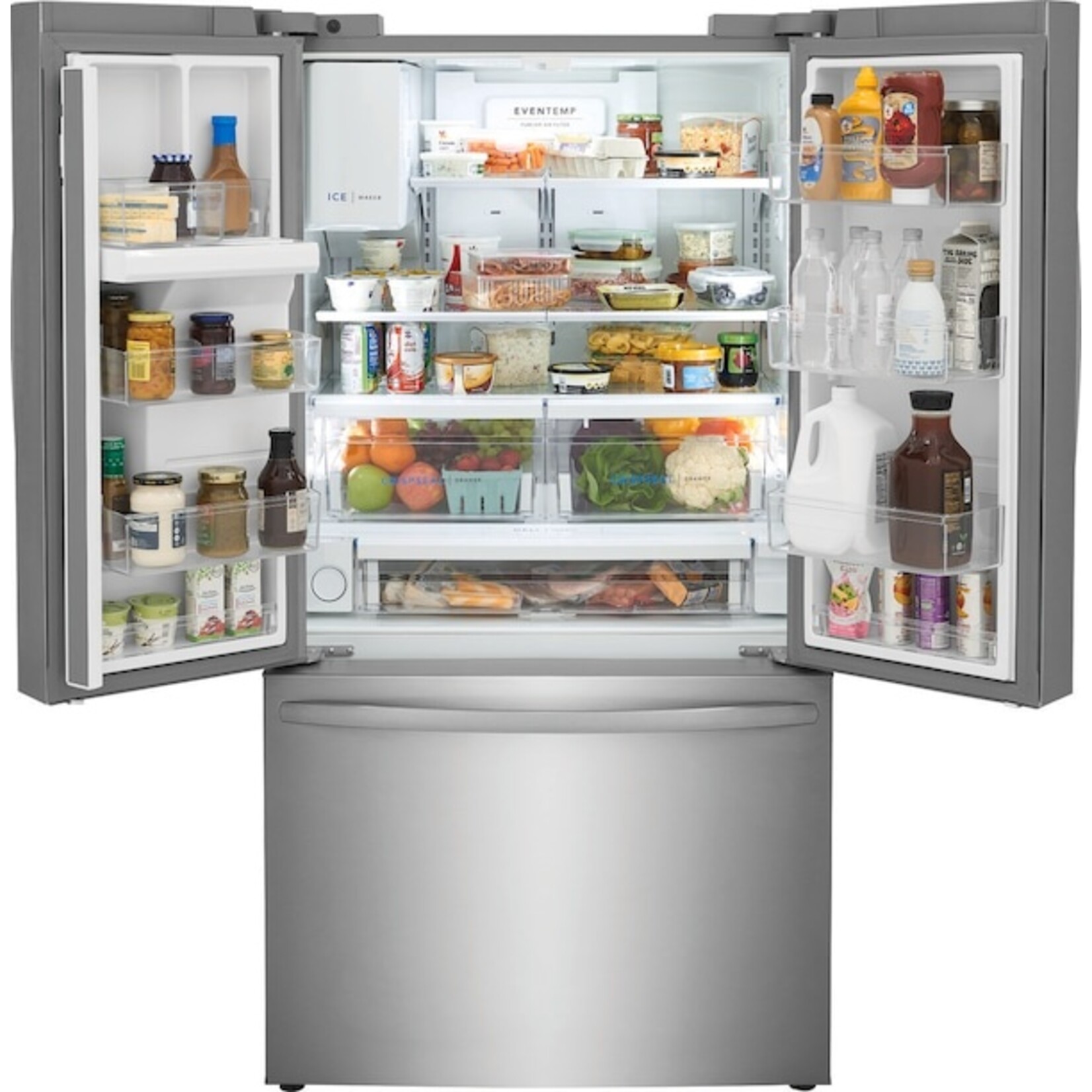 Frigidaire #FRFS2823AS - Frigidaire Standard-Depth 27.8-cu ft 3 -Door French Door Refrigerator with Ice Maker with Water and Ice Dispenser ( Stainless Steel ) ENERGY STAR Certified