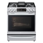 LG #LSGL6337F - LG 6.3 cu. ft. Smart Slide-in Gas Range with InstaView® ProBake Convection®, Air Fry, and Air Sous Vide