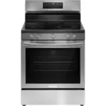 *GCRE3060BF Frigidaire Gallery 30-in Glass Top 5 burners 5.3-cu ft Air Fry Convection Oven Freestanding Electric Range Fingerprint Resistant Stainless Steel )