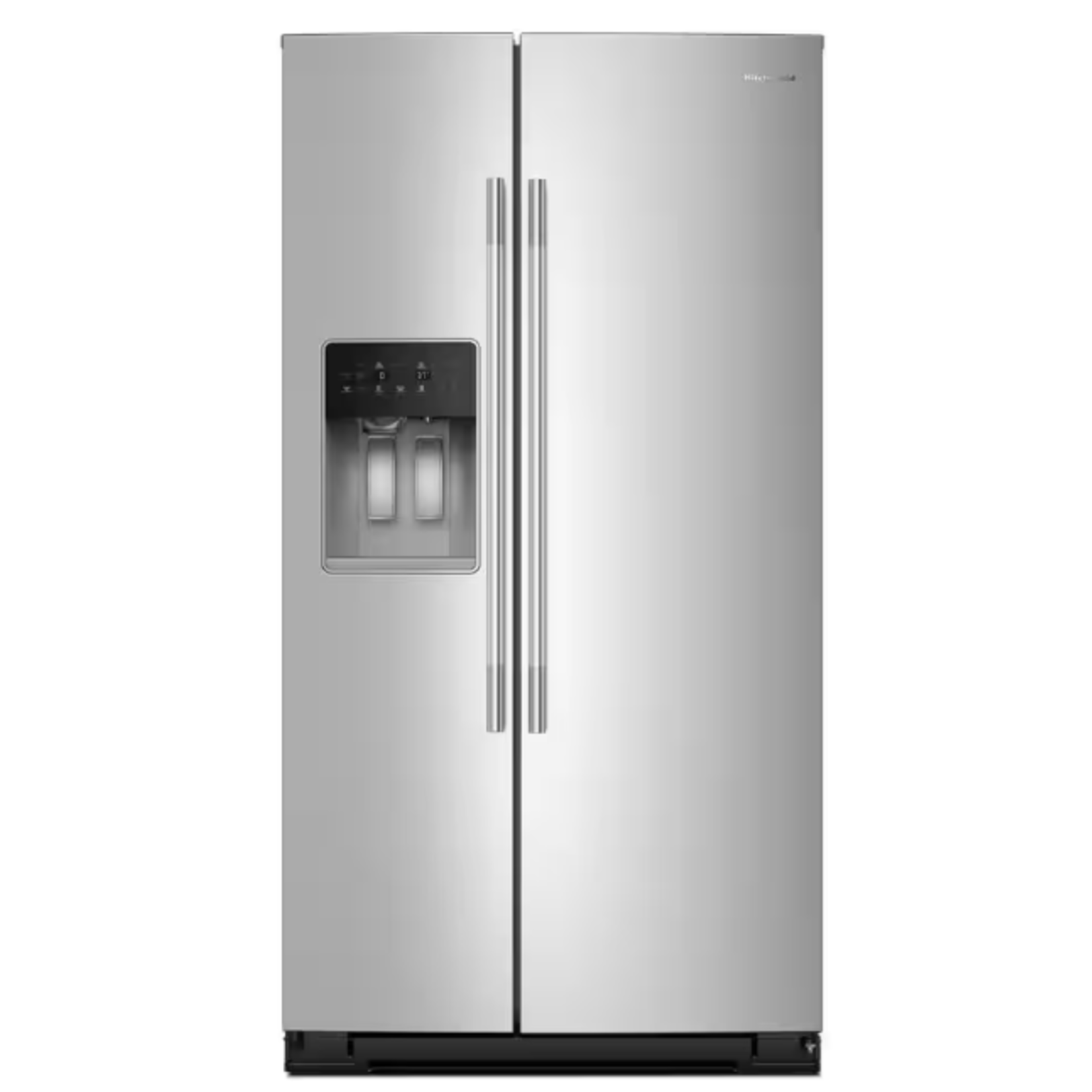 KitchenAid #KRSC536RPS - KitchenAid 20.8 Cu. Ft. Counter-Depth Side-by-Side Refrigerator with Exterior Ice and Water Dispenser in PrintShield™ Finish