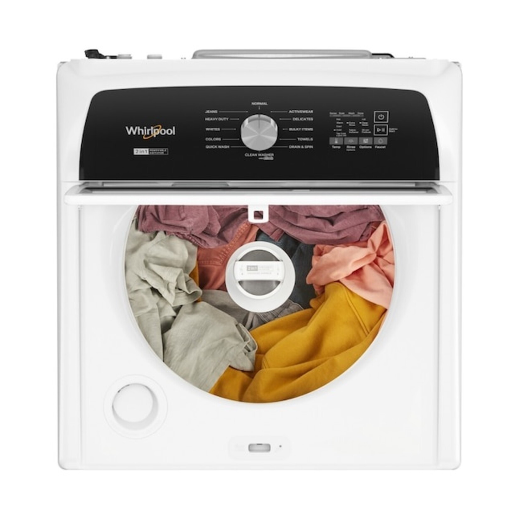 Whirlpool #WTW5057LW Whirlpool - 4.7-4.8 Cu. Ft. Top Load Washer with 2 in 1 Removable Agitator - White