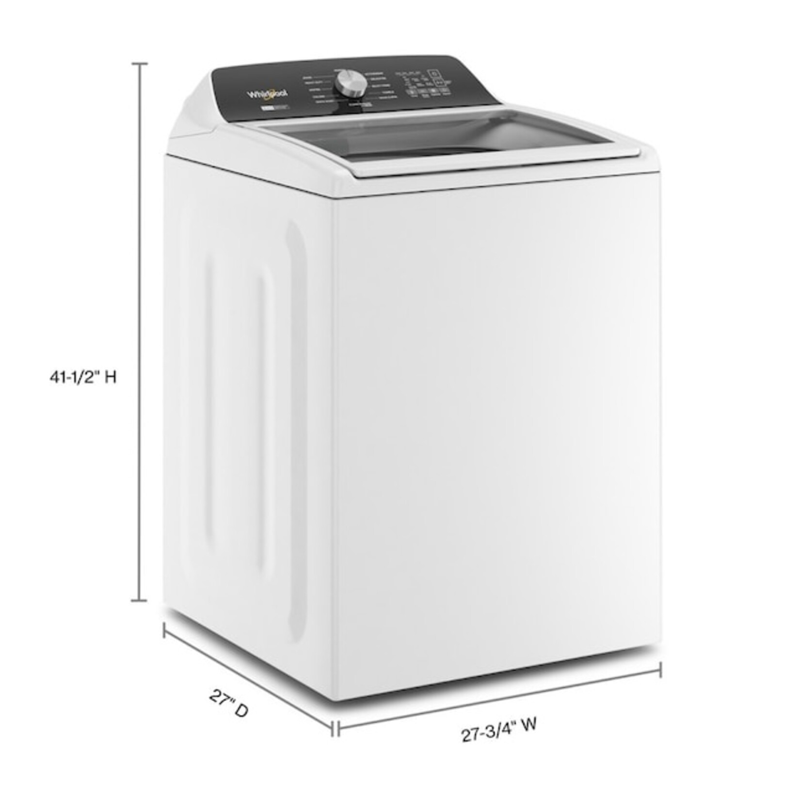 Whirlpool #WTW5057LW Whirlpool - 4.7-4.8 Cu. Ft. Top Load Washer with 2 in 1 Removable Agitator - White