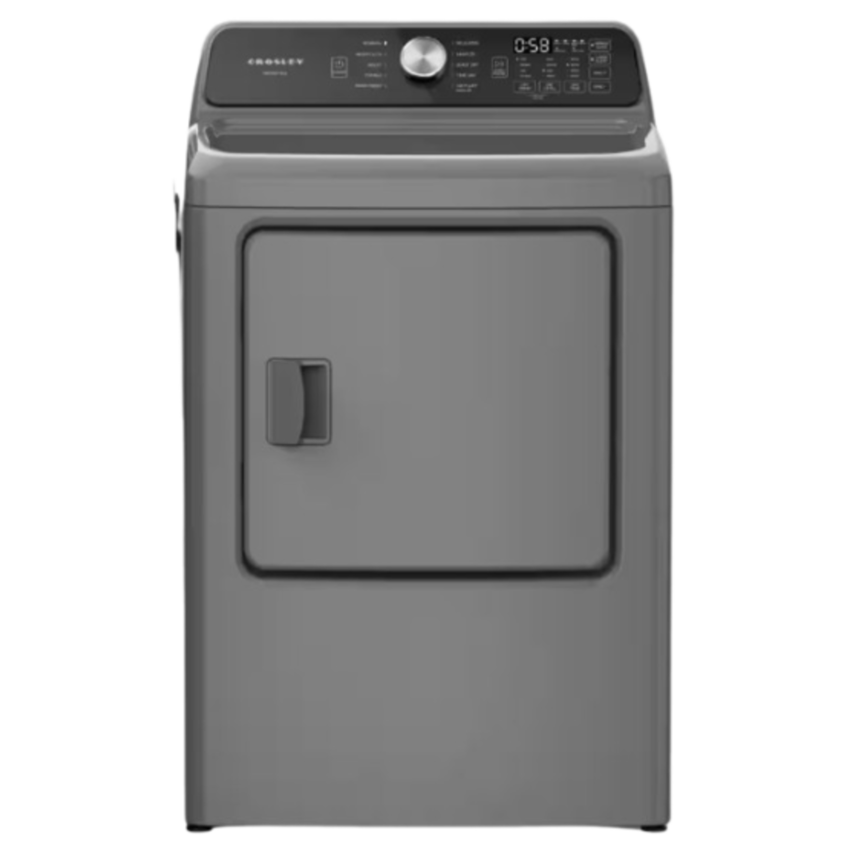 Crosley #CDME70106EX - Crosley 7.0 cu. ft. Vented Front Load Electric Dryer in Harbor Mist with Moisture Sensor and Wrinkle Prevent Technology